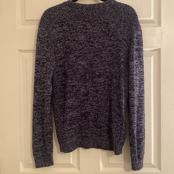 REISS Navy Speckled Crewneck Sweater - Picture 4 of 6